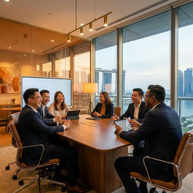 Corporate business professionals in a strategic meeting